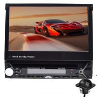 7-inch Single DIN In-Dash GPS Navigation For Car with Rear View Camera,Support Offline GPS Navigation,Flip Out Touch Screen Car Stereo