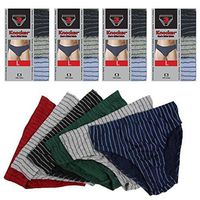 12 Pack Mens Bikinis Briefs Underwear 100% Cotton Lined Knocker Size Large 36-38