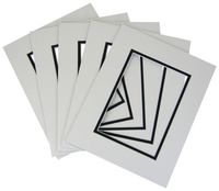 20 16x20 White w/ Blackcore for 11x14 + backing + bags