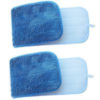 2Pcs Qingsun Microfiber Mop Head Refills 43x14.5cm​ Wet Dry Mop Microfiber Cleaning Pads for Commercial Microfiber Mops (Blue)