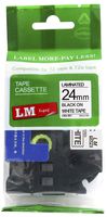 1/Pack LM Tapes - Premium 1" Black Print on White Label (24mm 0.94 Laminated) Compatible with Brother TZe-251 P-Touch Tape and Comes with a Great Tape Color/Size Guide for Easy reordering.