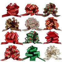 Christmas Gift Pull Bows 12 Pack Large for Gift Wrapping Christmas Party Decor