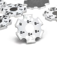 Chanzon 25pcs 1W 3W 5W LED Heat Sink (6 pin White) Aluminum Base Plate Panel PCB Circuit Board Substrate 20mm Star DIY Heatsink Cooling for RGB COB High Power LED Chips Lamp Beads 3 Watt