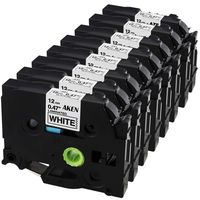 Replace 12mm 0.47 Inch Laminated White TZe Tape, Label Maker Tape TZe-231 Work with Brother P-Touch PT-D210 PT-D400 PT-D600 PT-H100 PT-1880 PT-1800 PT-1900 8m (26.2 ft), 8-Pack