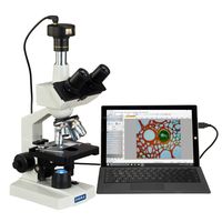 OMAX 40X-2500X Digital Lab Trinocular Compound LED Microscope with 3MP Digital Camera and Double Layer Mechanical Stage