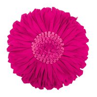 JWH 3D Sunflower Accent Pillow Hand Craft Round Cushion Decorative Pillowcase with Pillow Insert Home Sofa Bed Living Room Decor Gift 14 Inch / 35 cm Cotton Canvas Wool Solid Suede Rose Red
