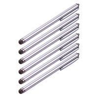 Aibecy 18.5cm/ 7.3in Universal Capacitive Stylus Pens for Touch Screens Cellphone Tablet with Fiber Tips Bundle of 6pcs Ultra Slim Micro-Knit Hybrid Fiber Tip Stylus Pens