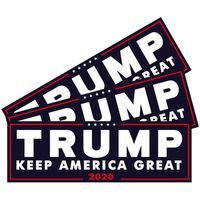 3pcs President Donald Trump Keep America Great 2020 Election Patriotic Bumper Sticker Decal 9x3 Inch Car Auto Decal Conservative Republican (Blue)