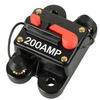 ULWAuto DC 12-24V 200A in-Line 4, 6 & 8 Gauge Circuit Breaker Fuse for Auto Car Stereo/Audio Protection (200 AMP)