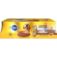PEDIGREE Meaty Ground Dinner Variety Pack With Chicken & Bacon Canned Dog Food 13.2 oz. (Pack of 12)