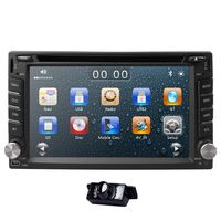 hizpo 6.2 Inch Universal Double 2 Din in Dash Car CD DVD Player GPS Stereo Radio BT USB RDS + Free MAP Card + Reverse Camera