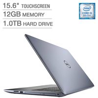 2018 Dell Inspiron 15 5000 15.6-inch Touchscreen FHD 1080p Premium Laptop, Intel Quad Core i5-8250U Processor, 12GB RAM, 1TB Hard Drive, DVD Writer, Backlit Keyboard, Bluetooth, Blue