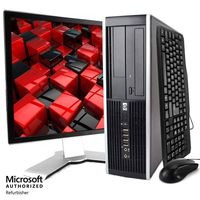 HP Elite Desktop Computer, Intel Core i5 3.2 GHz, 4 GB RAM, 250 GB HDD, Keyboard & Mouse, Wi-Fi, 17" LCD Monitor (Brands Vary), DVD-ROM, Windows 10,  (Renewed)