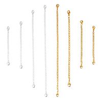 Tiparts 8 pcs Necklace Extender Bracelet Extender Gold Silver Chains Set with Lobster Clasps,Length: 6" 4" 3" 2"