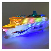 Wenini Kids Colorful Ocean Liner Cruise Ship Boat Electric Flashing LED Light Sound Toy,50x13x5 cm/19.7x5.1x2 in (LED Cruise Ship Boat)