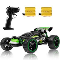 RC Racing Car, 2.4Ghz High Speed Remote Control Car, 1:18 2WD Toy Cars Buggy for Boys & Girls with Two Rechargeable Batteries for Car, Gift for Kids