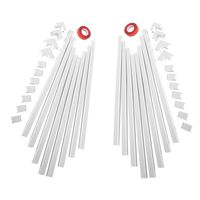 One-Cord Channel Cable Concealer - CMC-03 Cord Cover Wall Cable Management System - 250" Cable Hider Raceway Kit for a Power Cord, Ethernet Cable, Speaker Wire - 16X L15.6in, W0.59in H0.39in, White