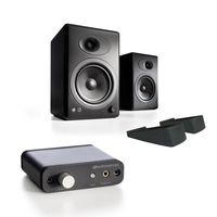 Audioengine A5+ Powered Desktop Speaker (Pr) - Bundle w/DS2 Speaker Stands & Audioengine D1 Digital-to-Analog Converter (Black)