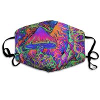 Trippy Smoke Magic Mushrooms Dust Mask,Washable and Reusable Cleaning Gardening Outdoor Activities Warm Windproof Mask