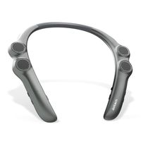 Bluetooth Wearable Speaker, DolTech Wireless Neckband Speaker with True 3D Theater Stereo Sound, Bluetooth 5.0, CVC 8.0 Noise-Cancelling and Built-in Mic, Portable Speakers(Titanium Gray)