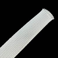 Electriduct Expandable Braid Sleeving | Polyester High Flame Retardant Flexible Cable Mesh Sleeve | 2" - 25 Feet (White)