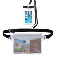 AiRunTech Waterproof Pouch with Waist Strap (2 Pack) | Best Way to Keep Your Phone and Valuables Safe and Dry | Perfect for Boating Swimming Snorkeling Kayaking Beach (Fanny Pack + Phone Case)