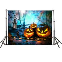 Wensltd Clearance! Halloween Backdrops Pumpkin Vinyl 5x3FT Lantern Background Photography Studio (E)
