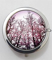 BlackKey Tree Top Branches 3-Compartment Decorative Pocket Gift Box Case Organizer for Pill, Color 1 -1936