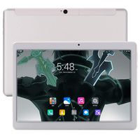 10 Inch Android 8.0 Tablet PC, 6GB RAM 64GB Storage Phablet Tablet Deca-Core Unlocked 4G Cell Phone Tablets, Dual Sim Card Slots, WiFi, GPS, Bluetooth 4.0,1920x1200 HD IPS Screen Displa (Silver)