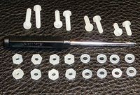 Nylon ULM Turntable Headshell Mounting Hardware Screw Set 25 piece
