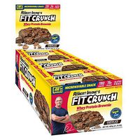 FITCRUNCH Protein Brownies | Designed by Robert Irvine | World’s Best Protein Brownie | 190 Calories, 15g of Protein & Soft Brownie Texture (Chocolate)