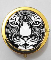 BlackKey Tiger Animal 3-Compartment Decorative Pocket Gift Box Case Organizer for Pill, Color 2 -1883