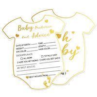 50pcs Advice and Prediction Cards for Gender Neutral Baby Shower Games New Mom & Dad Card or Mommy & Daddy to Be New Parent Message Advice Book