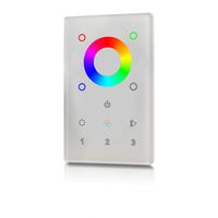 RGBgenie RGBW Touch Panel Controller and Dimmer with Built-in Repeater, Z-Wave Plus, 3 Zone, In-Wall. ZW-3004 (white)