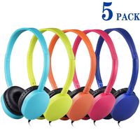 Kids Headphones Children Girls Boys Teens Portable Adjustable On Ear Headphones 3.5mm Jack Perfect for Students School Classroom Chromebook iPad Computer Kindle MP3/4 and Airplane