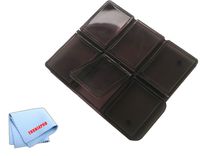 SD Memory Card Holder for 6 Cards, 6 Slots and a Microfiber Cloth