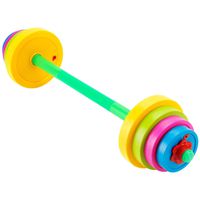 Liberty Imports Adjustable Barbell Toy Set for Children Pretend Play Exercise - Kids Beginner Gym, Workout, Weightlifting and Powerlifting (32 inches)