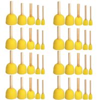 WFPLUS 40pcs 5 Sizes Round Paint Foam Sponge Brush Set Kids Painting Tools Sponge Stippler Set for Painting Crafts and DIY