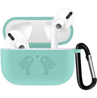 UHKZ Compatiable with AirPods Pro 2019 Case[Visible Front LED], Protective Soft Slim Silicone Case with Keychain Accesssories for AirPods Pro Charging Case [2019 Release],Mint Green