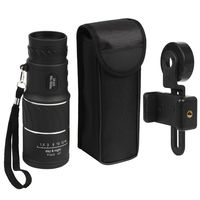 Andux Land 16x52 Monocular Telescope Day & Night Vision Monocular Scope, Dual Focus BAK4 Prism for Bird-Watching, Sightseeing, Concert DTWYJ-01 (Black)