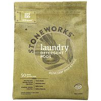 Grab Green Stoneworks Laundry Detergent Pods, Olive Leaf, 50 Count (Pack of 1) Loads-EPA Safer Choice Certified, Powered by Naturally-Derived Plant & Mineral-Based Powder Pods