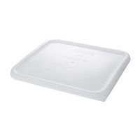 Rubbermaid Commercial Products Large Lid For 12, 18, And 22 Qt. Plastic Space Saving Square Food Storage Container (Fg652300Wht)