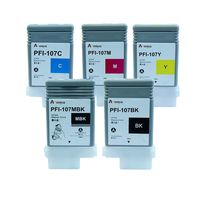 Aomya 5 Pack Compatible Ink Cartridge Replacement for Canon PFI-107 (MBK, BK, C, M, Y) 130ML