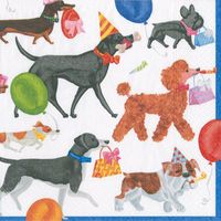 4 Paper Napkins for Decoupage - 3-ply, 33 x 33cm - Winston and Friends (Dogs) (4 Individual Napkins for Craft and Napkin Art.)
