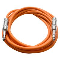 Seismic Audio - SATRX-10 - Orange 10' 1/4" TRS to 1/4" TRS Patch Cable