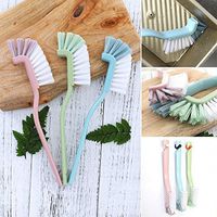 yanQxIzbiu Portable Kitchen Scrubber Elbow Cleaning Sink Cake Mold Corner Curved Brush - Random Color