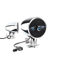 LEXIN LX-S3 Chrome Motorcycle Speakers, Waterproof Motorcycle Radio with USB Port, 3 inch Bluetooth Stereo Handlebar Systems, MP3 Music Player Amplifier for Bike ATV