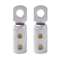 Dolity 1 Pair Wire Coupler Butt Terminal Connector 0/4/8 GA AWG Joiner Barrel Set Screw - 4GA
