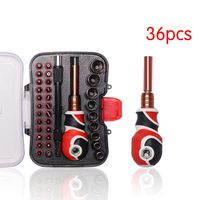 Magnetic Multi bit Screwdriver,36 in 1 Optical Screwdriver Set,Pocket Screwdriver Snap On,Household Repair Tool Kit with Flexible Extension Bar