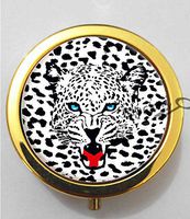 BlackKey Leopard Print Pattern 3-Compartment Decorative Pocket Gift Box Case Organizer for Pill, Color 2 -1327